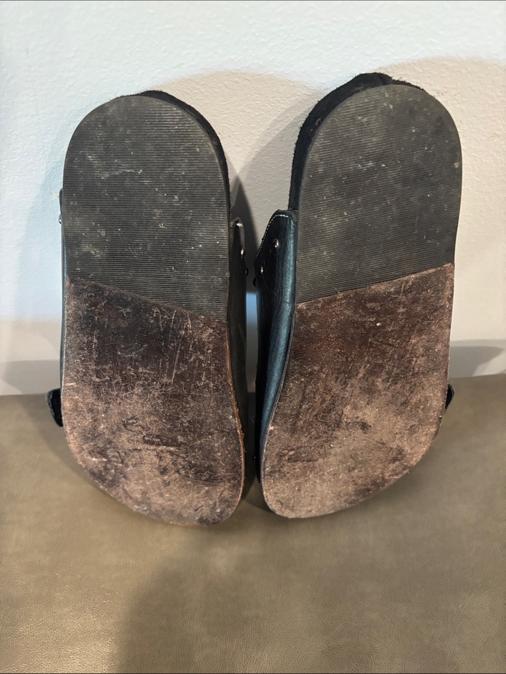 freebird Black Studded Double-Buckle Slide Sandals - Picture 6 of 6